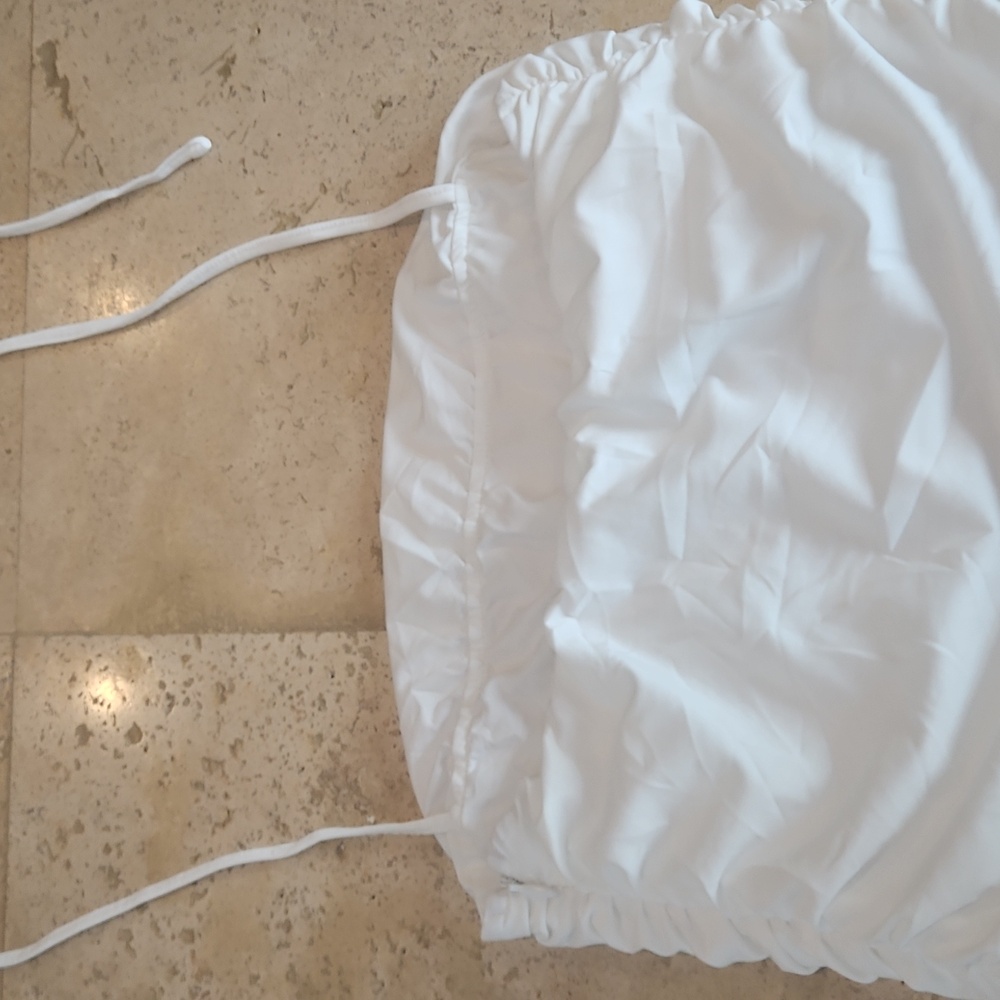 White Strapless Dress - Picture 3 of 4
